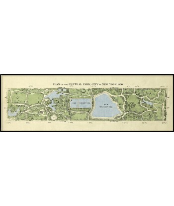 Cadre Plan of Central Park En savoir plus