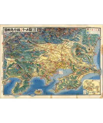 Affiche Tourist Map of Tokyo Les magasins à Paris et en Île-de-France