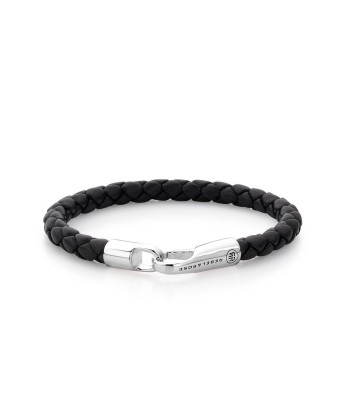 BRACELET REBEL & ROSE CUIR TRESSE NOIR de votre