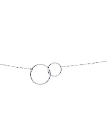 COLLIER ARGENT DOUBLE ANNEAU MAHE & JEANNE rembourrage situé sous