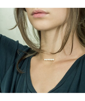 COLLIER CLAVERIN PEARL BAR OR JAUNE de la marque