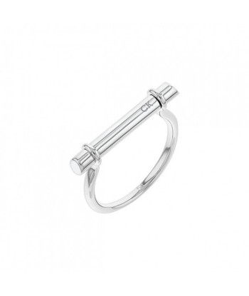 BAGUE CALVIN KLEIN SCULPTURAL ELONGATED LINEAR brillant des détails fins