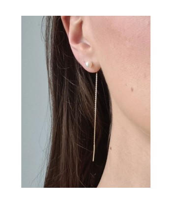 BOUCLES D'OREILLES CLAVERIN LONG SIMPLY OR JAUNE Amélioration de cerveau avec