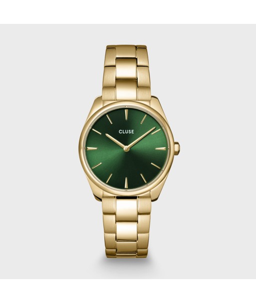 FÉROCE PETITE WATCH STEEL GREEN, GOLD COLOUR rembourrage situé sous