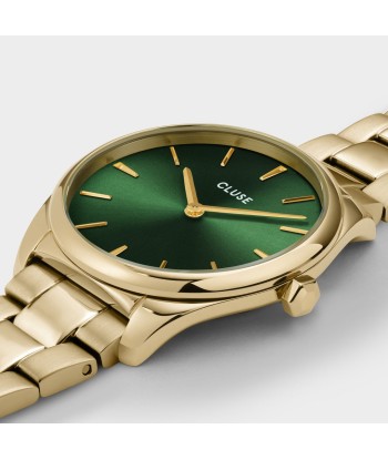 FÉROCE PETITE WATCH STEEL GREEN, GOLD COLOUR rembourrage situé sous