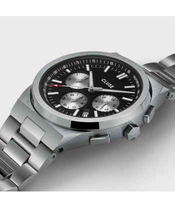 VIGOUREUX CHRONO STEEL BLACK AND SILVER, SILVER COLOUR 50% de réduction en Octobre 2024