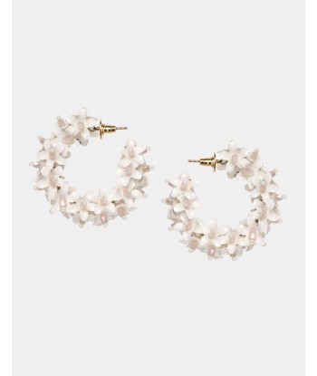 Créoles Olivia Dar Flower Small White chez Cornerstreet bien 