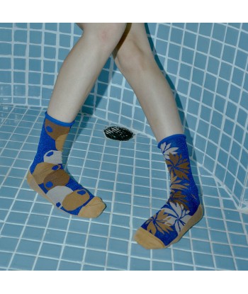 Chaussettes Lamé Sparkling Blue la chaussure